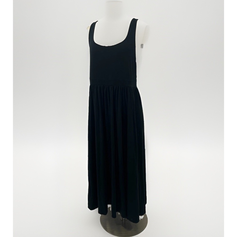 Wilfred Atiztia Market Midi Dress Black XL Tank Pocket Stretch Minimalist